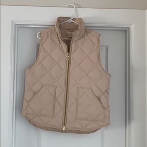 J. Crew cream/tan vest